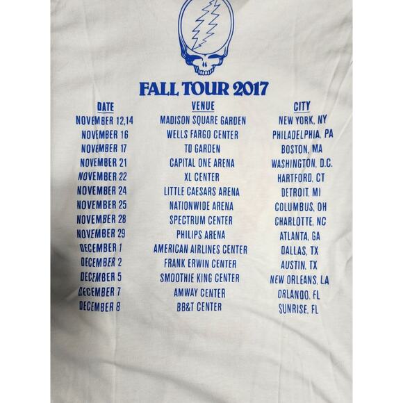 Dead and Company Fall Tour Shirt 2017 Bob Weir John Mayer Size Small - Picture 4 of 6